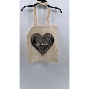 OEKO TEXT STANDARD 100 Women's Beige Ami Studio Heart Print Tote Bag